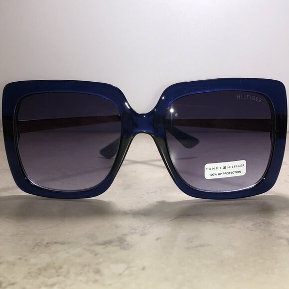 Tommy Hilfiger Blue Oversized Sunglasses - Picture 2 of 6